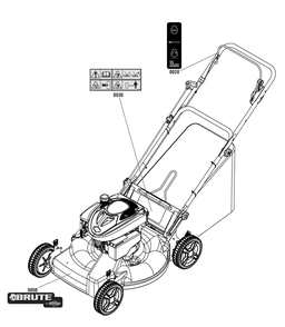 Decals Group (7501887) Diagram and Parts List for 7800878-EBTP22650E 2012 Briggs and Stratton Lawn Mower